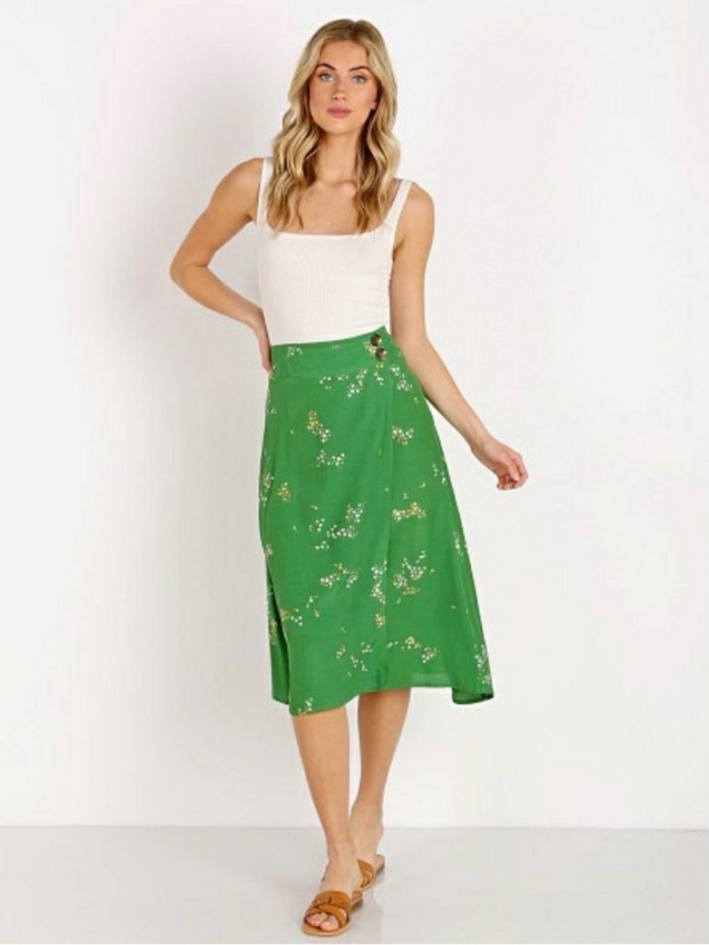 Anthropologie Faithfull the Brand Valois Midi Skirt SZ 2